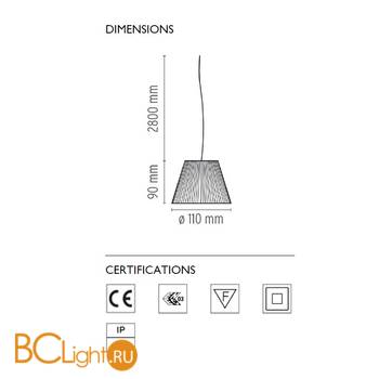 Подвесной светильник Flos Romeo Babe S F6124000 - Схема