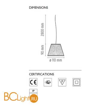 Подвесной светильник Flos Romeo Babe Soft S F6124007 - Схема