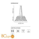 Подвесной светильник Flos Romeo Louis II S2 F6443000 - Схема