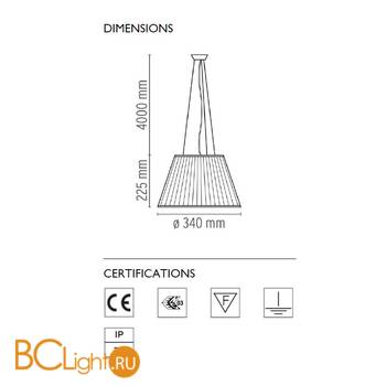 Подвесной светильник Flos Romeo Soft S1 F6105007 - Схема