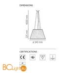 Подвесной светильник Flos Romeo Soft S1 F6105007 - Схема