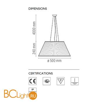 Подвесной светильник Flos Romeo Soft S2 F6110007 - Схема