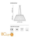 Подвесной светильник Flos Romeo Soft S2 F6110007 - Схема