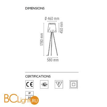 Торшер Flos Rosy Angelis F6160020 - Схема