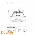 Встраиваемый светильник Flos Skygarden Recessed HSGS F6433009 - Схема
