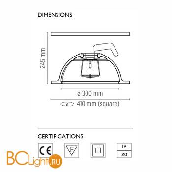 Встраиваемый светильник Flos Skygarden Recessed GY6,35 F6430009 - Схема