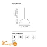 Подвесной светильник Flos Skygarden 1 ECO Matt gold F6411044 - Схема