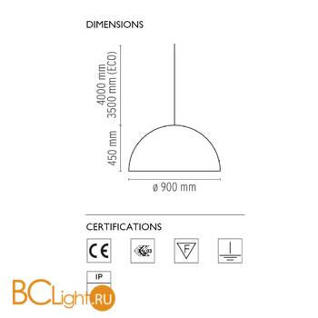 Подвесной светильник Flos Skygarden 2 ECO Matt gold F6421044 - Схема