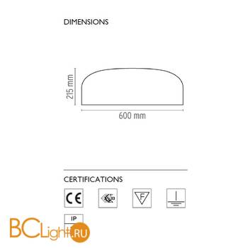 Потолочный светильник Flos Smithfield C ECO Dimmer White F1364009 - Схема