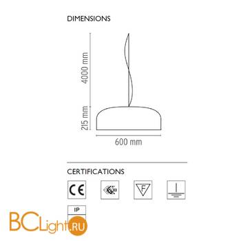 Подвесной светильник Flos Smithfield S Mud F1360021 - Схема