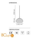 Подвесной светильник Flos Splugen Brau F6500000 - Схема