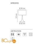 Настольная лампа Flos Spun Light T1 Aluminum F6610050 - Схема