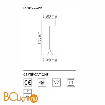 Торшер Flos Spun Light F Polished aluminium F6612050 - Схема