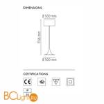 Торшер Flos Spun Light F Polished aluminium F6612050 - Схема