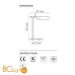 Настольная лампа Flos TAB LED T White F6560009 - Схема