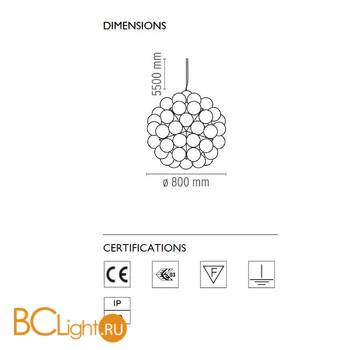 Подвесной светильник Flos Taraxacum 88 S1 F7430000 - Схема