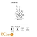 Подвесной светильник Flos Taraxacum 88 S1 F7430000 - Схема