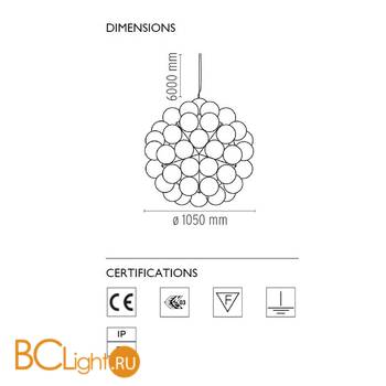 Подвесной светильник Flos Taraxacum 88 S2 F7440000 - Схема