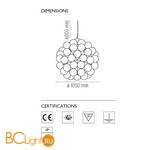 Подвесной светильник Flos Taraxacum 88 S2 F7440000 - Схема