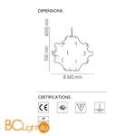 Подвесной светильник Flos Taraxacum 1 F7401009 - Схема