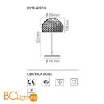 Настольная лампа Flos Tatou Ochre-grey F7761048 - Схема