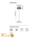 Торшер Flos Tatou F Ochre-grey F7764048 - Схема