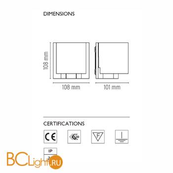 Настенный светильник Flos Tilee F7460009 - Схема