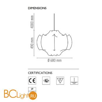 Подвесной светильник Flos Viscontea F8001009 - Схема