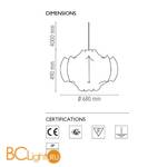 Подвесной светильник Flos Viscontea F8001009 - Схема