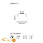Спот (точечный светильник) Flos Wan C/W White F9550009 - Схема