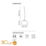 Подвесной светильник Flos Wan S Green F9560039 - Схема