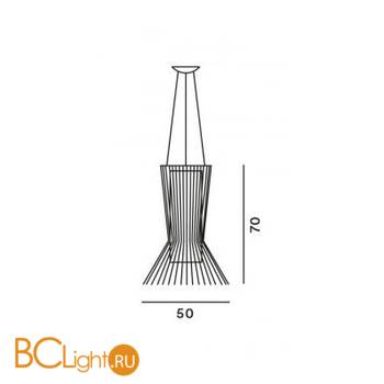 Подвесной светильник Foscarini Allegretto 1690172 80 - Схема