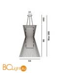 Подвесной светильник Foscarini Allegretto 1690072 80 - Схема