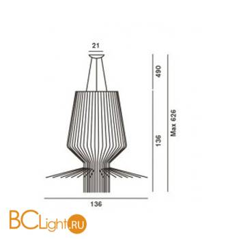 Подвесной светильник Foscarini Allegretto 1690073 71 - Схема