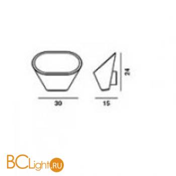 Настенный светильник Foscarini Aplomb marrone 195005L 52 - Схема