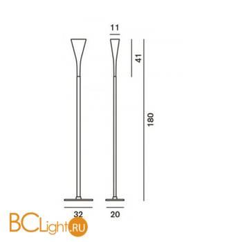 Торшер Foscarini Aplomb 195003 25 - Схема