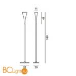 Торшер Foscarini Aplomb 195003 52 - Схема