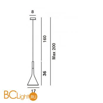 Подвесной светильник Foscarini Aplomb 195007R1-25 - Схема