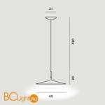 Подвесной светильник Foscarini Aplomb large bianco 195017 10 - Схема