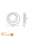 Настенный светильник Foscarini Bahia 196005 10 - Схема