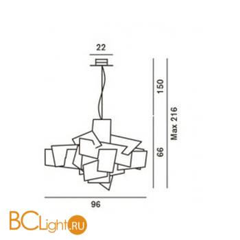Подвесной светильник Foscarini Big Bang 151007 63 - Схема
