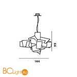 Подвесной светильник Foscarini Big Bang 151017 10 - Схема