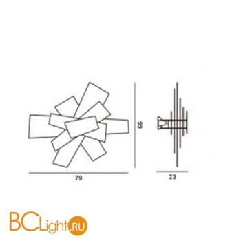 Настенно-потолочный светильник Foscarini Big Bang 151005 10 - Схема