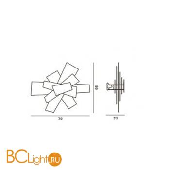 Настенно-потолочный светильник Foscarini Big Bang 151005 63 - Схема