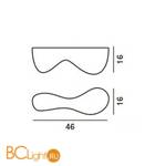 Потолочный светильник Foscarini Blob 124035 10 - Схема