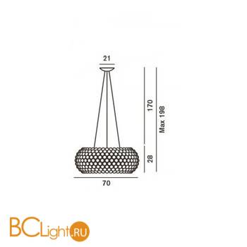Подвесной светильник Foscarini Caboche 138017 52 - Схема