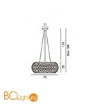 Подвесной светильник Foscarini Caboche 138017 52 - Схема