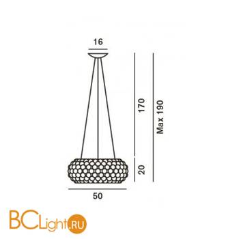 Подвесной светильник Foscarini Caboche 138007 16 - Схема