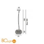 Подвесной светильник Foscarini Caboche 138027 16 - Схема
