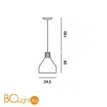 Подвесной светильник Foscarini Caiigo 266007R1-15 - Схема